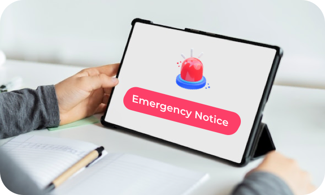 Emergency notification and risk warning