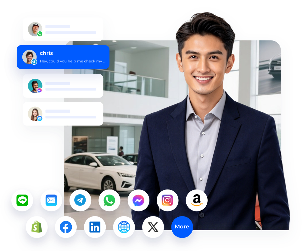 Automotive customer service software connected to DMS